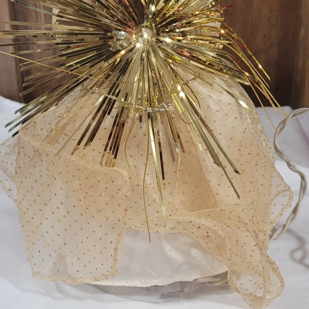 Vintage Christmas Light Up Tree Topper Angel Christmas Decoration‎